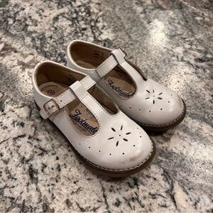 Footmates Sherry Mary Jane Girl Shoes White